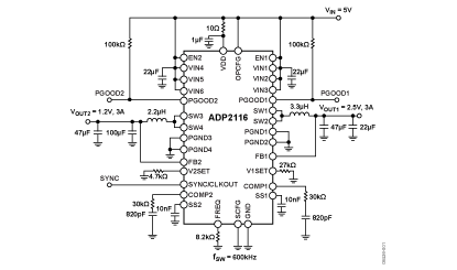 Functional Block Diagram for ADP2116 Functional Block Diagram for ADP2116