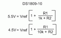 Equation 3. VOUT Calculation for 4.5V to 5.5V range.