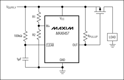 圖2. 當監控電路檢測到過壓情況時,p溝道MOSFET斷開電源。