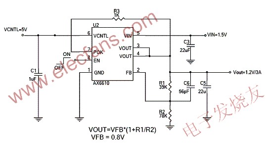 AX661x 系列ULDO芯片架構方框圖 www.solar-ruike.com.cn