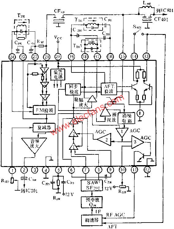 D7680內部方框圖及外圍電路圖  www.solar-ruike.com.cn